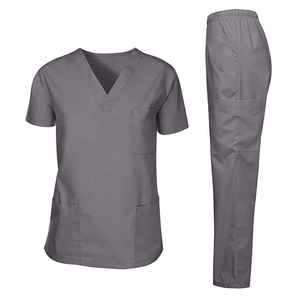 Medical <b>Scrubs</b> Uniform Women <b>Scrub</b> <b>Sets</b> with Pockets and V-neck <b>Scrub</b> Suit - Product Image 1