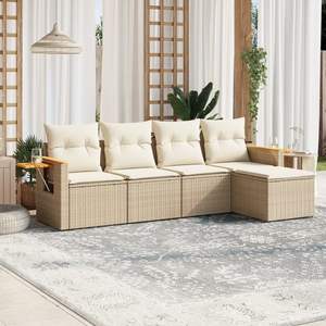 Set Divano da Giardino Beige per Arredamento Esterno - Product Image 1