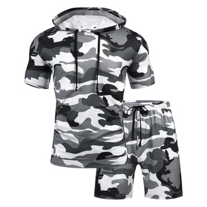 Summer New <b>Men's</b> Casual Breathable Fleece Polyester/Cotton 2-Piece <b>Shorts</b> Set <b>Short</b> Sleeve T-Shirt Solid <b>Pattern</b> <b>Men</b> Summer Set - Product Image 4
