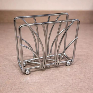 Modern Wire Design Metal <b>Tissue</b> <b>Holder</b> for <b>Kitchen</b> Counter or Living Room <b>Tissue</b> <b>Holder</b> for Home Office and Bathroom Decor - Product Image 1