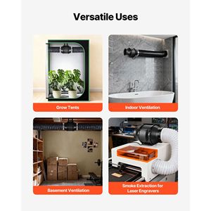 พัดลมดูดอากาศแบบอินไลน์ 6-in-1 เงียบ พร้อมมอเตอร์ AC แรงดันสูง 380 CFM สำหรับระบายอากาศและเพิ่มความเย็นในงานอุตสาหกรรม - Product Image 4