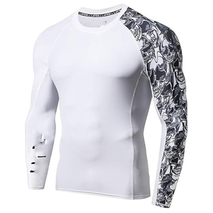 Camiseta Deportiva de Compresión para Hombre, Manga Larga, Protección UV, Gimnasio, Fitness, Secado Rápido, Logotipo Personalizado, Ropa OEM - Product Image 5