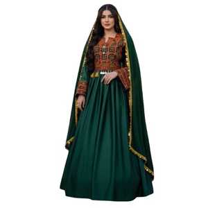 Wholesale Handmade Kuchi Afghan Dress for <b>Sale</b> Best Quality Velvet Fabric Afghan Kuchi Embroidery Design Women Casual Dresses - Product Image 1