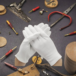 Guantes de algodón blancos para uso diario, hidratantes para eczema, para inspección de joyas, manipulación de artefactos de plata, arquivaje y protección de manos secas - Product Image 4