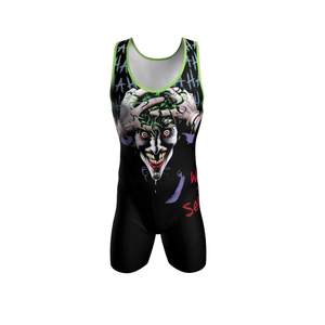 Combinaison de lutte pour hommes, imprimé sublimation Joker, uniforme sportif une pièce - Product Image 6