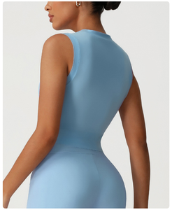 Débardeur de sport pour femme de haute qualité, basique, imprimé, sans manches, avec logo frontal, séchage rapide, en tissu Oxford, style formel - Product Image 3