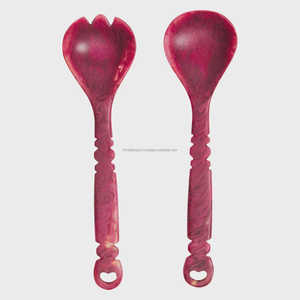 Juego de servidor de ensalada decorativo de resina Aqua Juego de servicio de comida elegante para bodas y ensaladas - Product Image 2