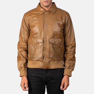 Veste en cuir véritable de style vintage pour homme de qualité supérieure, fermeture éclair, hiver, OEM - Product Image 4