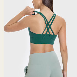 Nouveaux coloris – Soutien-gorge de sport respirant à fort impact pour femme, avec bretelles croisées au dos et coussinets amovibles, idéal pour le fitness et le yoga - Product Image 3