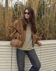 Fashion Style <b>Suede</b> Leather <b>Jacket</b> Premium Style Hot Selling Women's PU Leather <b>Suede</b> <b>Jackets</b> - Product Image 3