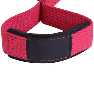 Sangle de soutien du poignet réglable en polyester écologique rose avec fermeture auto-agrippante antidérapante unisexe pour l'entraînement musculaire et la musculation - Product Image 3