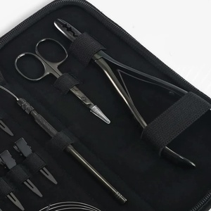 SEVMEK INSTRUMENTS Stainless Steel Hair Extension <b>Pliers</b> <b>Sets</b> Kit Hook Needle Professional Hair Extensions Tools Custom Label - Product Image 2