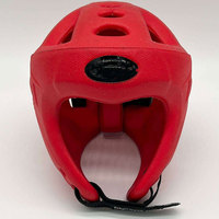 Casque de boxe rouge en cuir PU, demi-masque, 7 aérations, équipement de protection pour adultes, unisexe, utilisation universelle, fermeture auto-agrippante