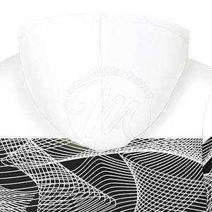 Customization Theme Printed Men's <b>Zip</b>-<b>Up</b> Fleece Jacket Solid Pattern Black <b>White</b> Casual Autumn Slim Fit 100% Polyester - Product Image 4