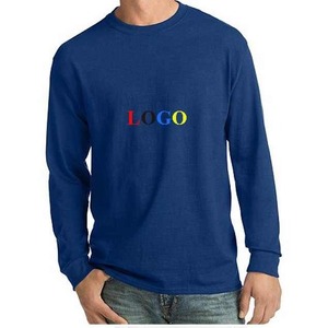 T-shirt de sport à manches longues pour homme en polyester/coton, col rond, séchage rapide, compression personnalisée, tricoté à l'écran numérique, couleur unie - Product Image 5