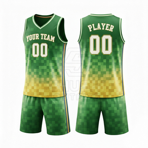 Uniforme de basket-ball sportif de qualité supérieure, respirant, durable, anti-humidité, séchage rapide, pour entraînement et matchs d'équipe, grandes tailles - Product Image 2