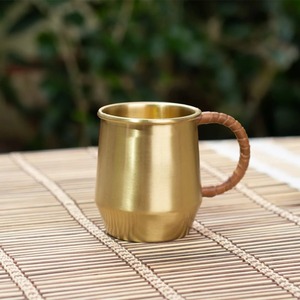 Taza de Café de Latón Puro, Hecha a Mano, para Bebidas Calientes y Frías, Ideal para Hogar, Oficina, Cocina, Regalos, Duradera - Product Image 4