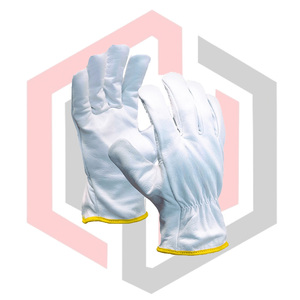 Gants de sécurité en cuir de veau antidérapants, résistants aux déchirures, respirants, anti-coupures, antistatiques, sans silicone, sans poudre, ajustables - Product Image 1