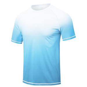 High Quality Men Rash Guard <b>T</b> Shirt Compression Short Sleeve Swim Shirt UV Protection Quick Dry Wholesale - Product Image 5