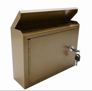 Boîte aux lettres murale élégante en métal galvanisé avec serrure à clé, finition thermolaquée pour un rangement sécurisé des documents - Product Image 4