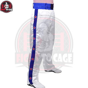 Pantalones de Kickboxing al por Mayor para Adultos, de Contacto Total, para Boxeo, Muay Thai, Fitness y Karate, de Tela de Poliéster Satinado - Product Image 4