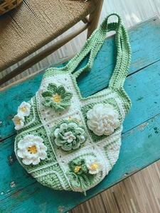 Sac à bandoulière en crochet fait main pour femme, en fil de coton, idéal pour le quotidien, les courses et les voyages – En promotion ! - Product Image 5