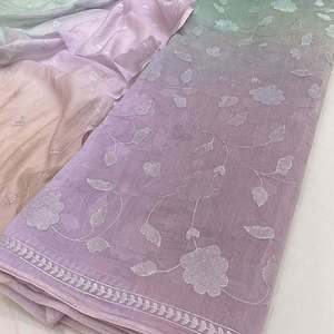 Malty embroidery fabric custom fancy textile fabric net fabric organza fabric for fashion garment wholesale export global supply - Product Image 1