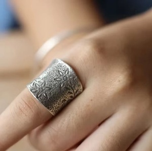 Artisan Adjustable 925 Sterling Silver Boho <b>Ring</b> Ethnic Handmade <b>Statement</b> Jewelry - Product Image 3