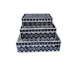 Caja de Joyería Decorativa Hecha a Mano con Diseño Marroquí de Flor de Amor con Incrustaciones de Hueso Ecológica, Decoración para Mesa del Hogar, Año Nuevo - Product Image 3