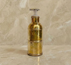 Decorative Hammered Metal Lotion Dispenser <b>Hand</b> <b>Soap</b> Pump Suitable for Hotel Bathroom Restaurant And Kitchen Use From India - Product Image 1
