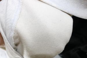 Sweat-shirt à col montant gris cendré UKWT, 100% coton, broderie appliquée bleue, col large, URBAN PRODUCTIONS - Product Image 6