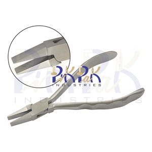 145mm Stainless Steel Flat Nose <b>Plier</b> Comfort Handles Serrated Jaws Matt Finish DIY Jewelry Making Wire Wrapping Circlip - Product Image 1