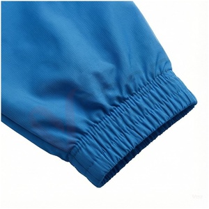 Survêtement pour homme bleu à imprimé géométrique, manches longues, col montant, fermeture éclair sur le devant, coupe sportive régulière, léger, en polyester, pour le printemps - Product Image 6