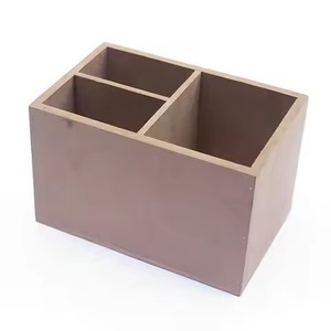 Fancy Design Double Wooden Spoon Stand Eco-Friendly Natural Finish Cutlery Holder for Dining Table Organizing Tableware <b>caddy</b> - Product Image 1