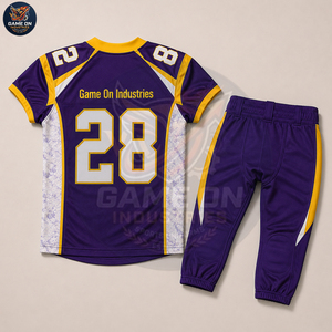 For Wholesale Rate Custom Logo Polyester Jersey and Padded Pants Private <b>Label</b> Customized OEM ODM American Football Uniform Set - Product Image 2