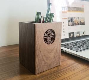 Eco-Friendly Wooden Stationery <b>Holder</b> for Desktop Use - Product Image 4