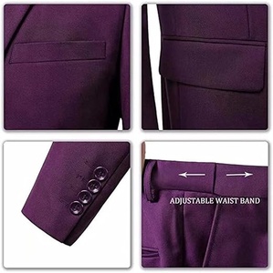 Men athletic fit <b>pant</b> coat suit stretch fabric modern business wear - Product Image 2
