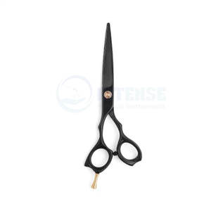 Juego de Tijeras Triples de Precisión Lefty en Negro Mate, Ideal para Corte Profesional, Diseño Ergonómico Duradero para Usuarios Zurdos - Product Image 3