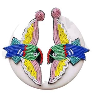 Oiseau Yallaw Parties Spécial Mode Dangle Boucles D'oreilles Nouvelle Arrivée Cross-Border À La Main Perles Doux Paillettes À La Mode Creative - Product Image 1