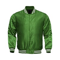 Veste universitaire en satin personnalisée, veste de baseball classique, fabricant haut de gamme, production en gros