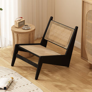 Modern Wabi-Sabi Style Single Sofa <strong>Chair</strong> with <strong>Bamboo</strong> Backrest for Living Room &amp; Balcony - Product Image 2