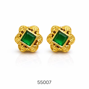 Pendientes Redondos de Moda Chapados en Oro Rosa y Plata de MOLL JEWELLERS, con Cristales de Imitación, Ligeros - Product Image 1