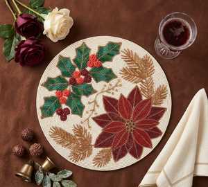 Luxury Handmade Beaded <b>Table</b> Mat with Embroidery Work for <b>Dining</b> <b>Table</b> Restaurant Hotel Wedding and Event Decoration - Product Image 2