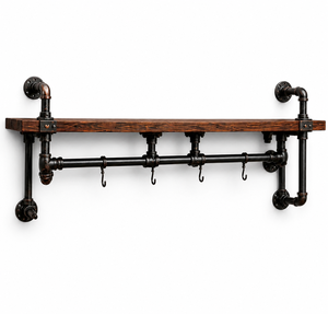 Étagères flottantes rustiques murales en bois, style industriel, pour salle de bain, décoration, étagère d'art, cuisine - Product Image 1