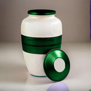 Urne funéraire décorative en aluminium noir de haute qualité pour cendres d'adultes, grand vase commémoratif en métal pour enterrement - Product Image 4