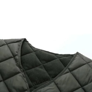 Gilet matelassé sans manches personnalisé pour homme, multi-poches, col en V, fermeture éclair, décontracté, hiver, couleur unie, réversible - Product Image 3