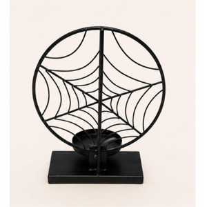 Ensemble de 3 lanternes en métal artisanales pour Halloween, style vintage, en fer noir, avec découpes de fantômes, de chats noirs et d'arbres effrayants - Product Image 4
