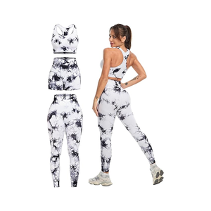 Ensemble de sport 1 pièce pour femme, taille haute, extensible dans quatre directions, séchage rapide, respirant et frais, pour yoga et course à pied, avec taille élastique et motif lettre sur le devant - Product Image 4