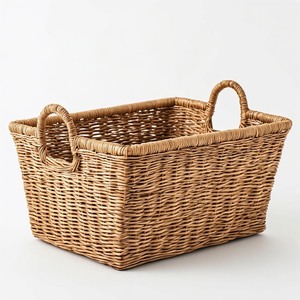 Decorative Natural Fiber Seagrass Storage <b>Basket</b> Handles Durable Design for Living Room Kitchen <b>Bathroom</b> Storage Organization - Product Image 2