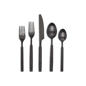 Juego de cubiertos único de diseño de Portugal Chapado en negro acabado mate al por mayor juego de cubiertos mate cuchara tenedor cuchillo - Product Image 1